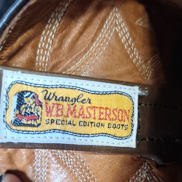 Wrangler W.B. Masterson Leather Snake Lizard Western Cowboy Boots-8D/11 - Picture 2 of 14